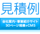 見積り例|会社案内・事業紹介サイト30ページ規模+CMS